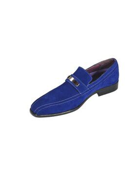 After Midnight 6592 Men's Royal Faux Suede Slip On Dress Shoes